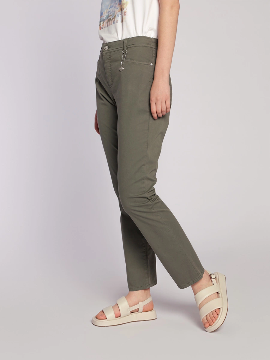 Брюки Berlin прямого кроя оливкового цвета